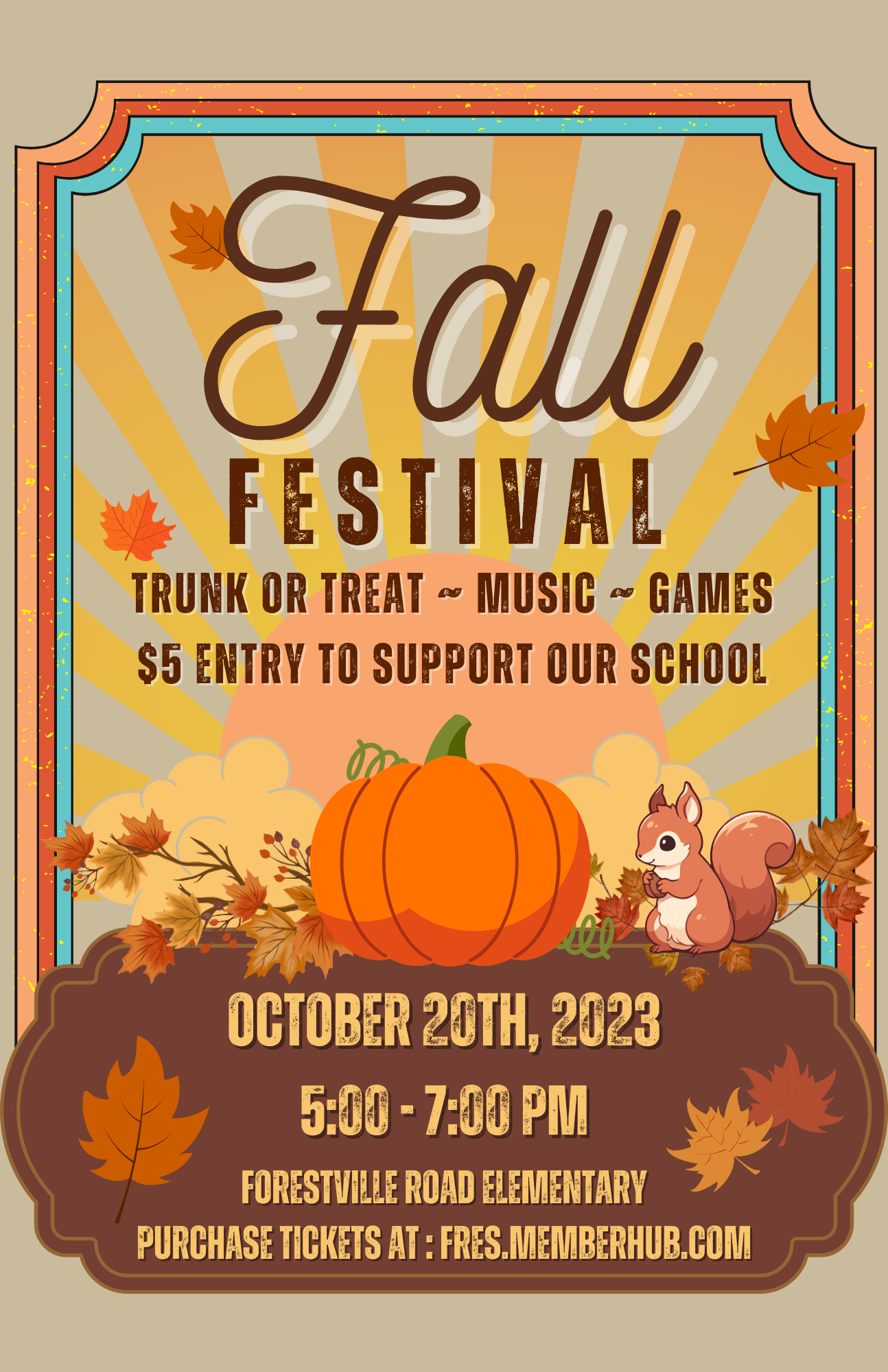 Join us on Friday October 20th, 2023 for our Fall Festival! Trunk-or-Treat, Pumpkin Patch, Kona Ice, games and more!